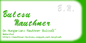 bulcsu mauthner business card